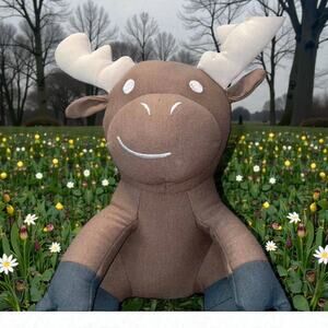Yogibo 15" Moose Marvin Plush Stuffed Animal Sensory Therapy Nursery Baby Toy